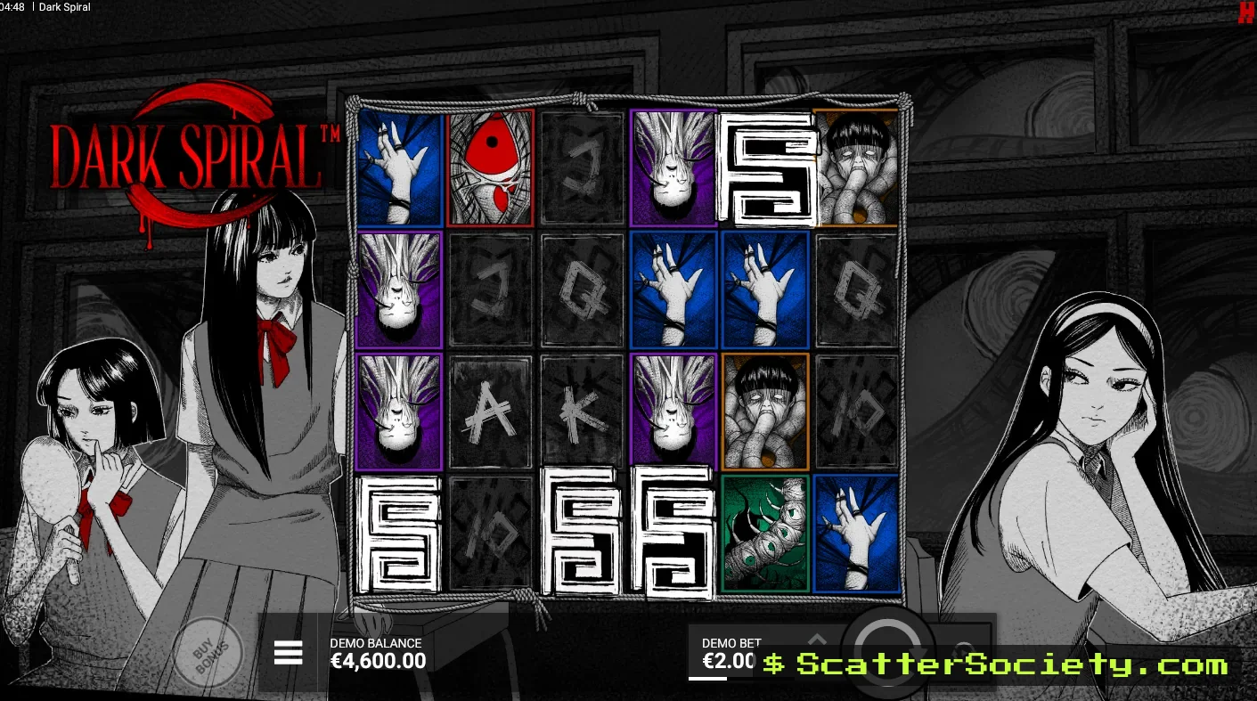 Dark Spiral base game grid showing a Summoning symbol revealing a stack of matching creature symbols