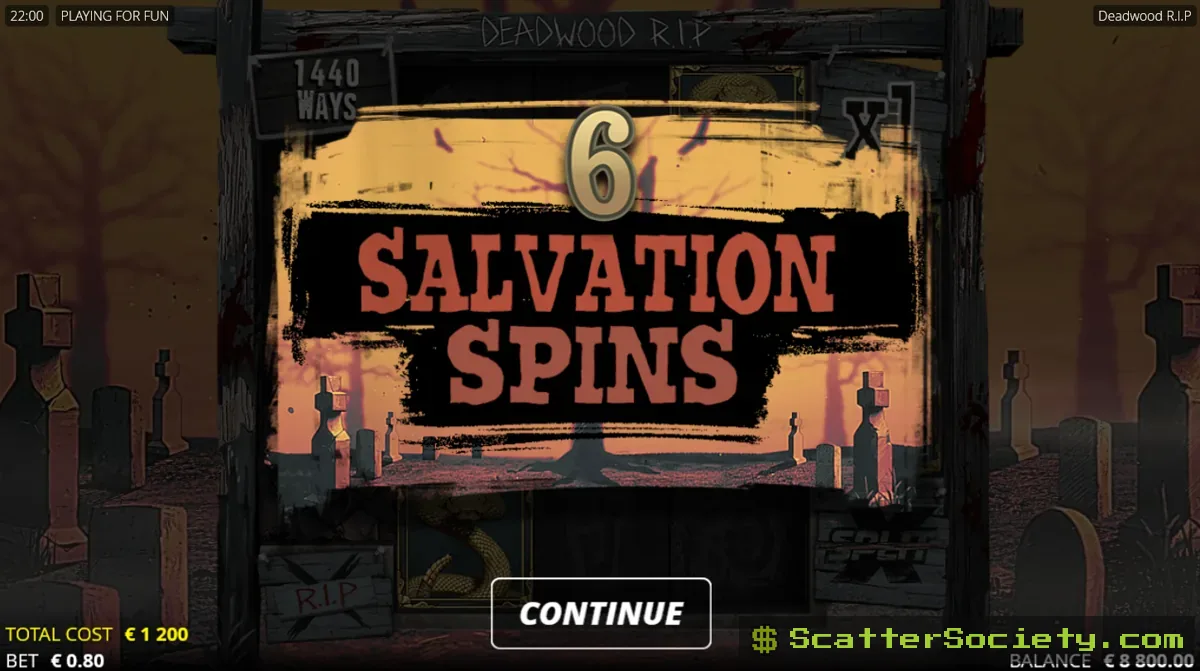 Deadwood R.I.P Quick Draw feature showing a revolver firing multiple shots at symbols across the grid