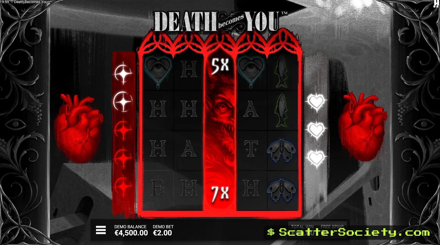 Death Becomes You Epic Death bonus screen showing Duel with Death launching immediately with 5 lives available