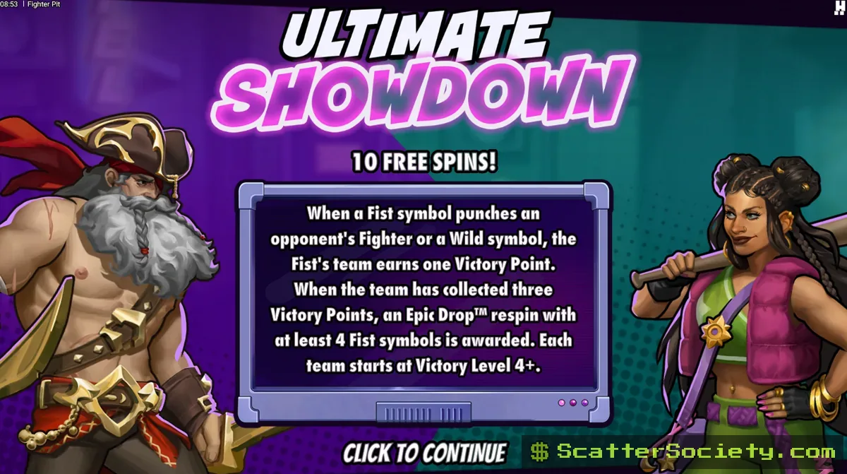 Fighter Pit grid showing multiple Wild Fist Reels landing simultaneously with stacked multiplier values applied to the win