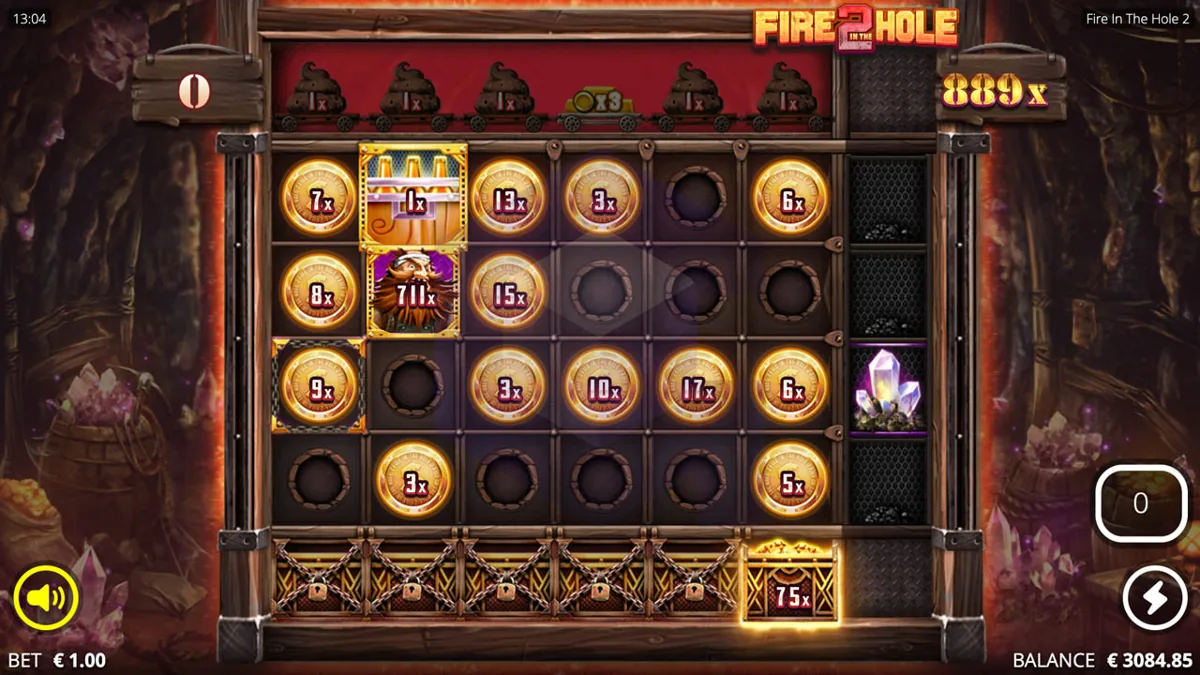 Fire in the Hole 2 El Beerado max win screen showing a 65000x payout