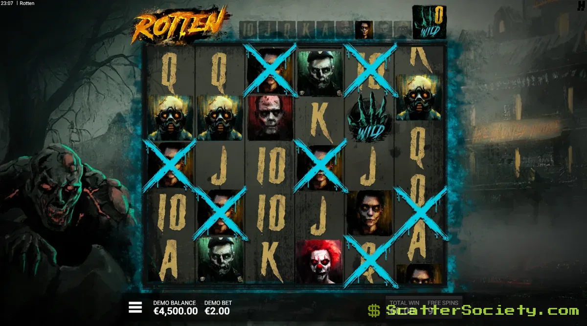 Rotten Total Takeover bonus screen showing an increased frequency of Switch symbols triggering extended SwitchSpins