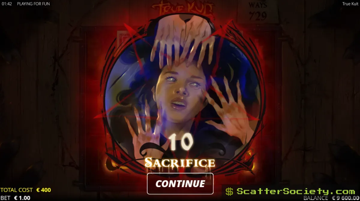 True Kult grid showing a Tarot Multiplier transforming into a Devotee symbol with an attached bonus multiplier value